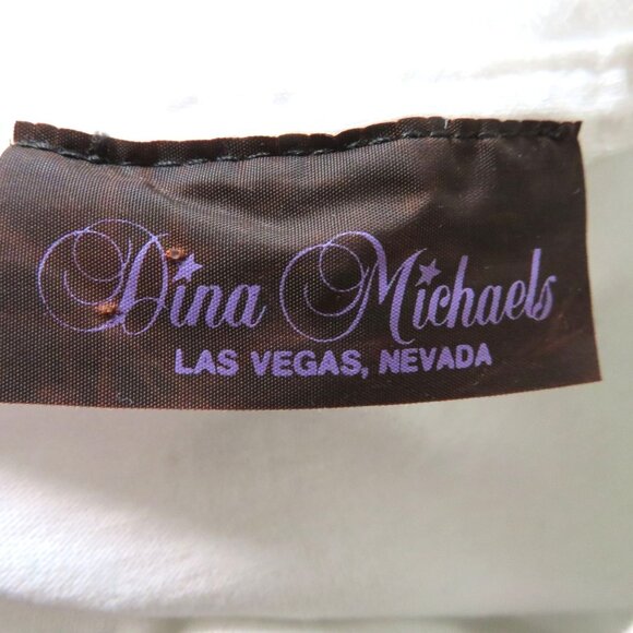 Vintage Dina Michaels Las Vegas Graphic White T-Shirt Carol Joseph Design Womens - Picture 13 of 16